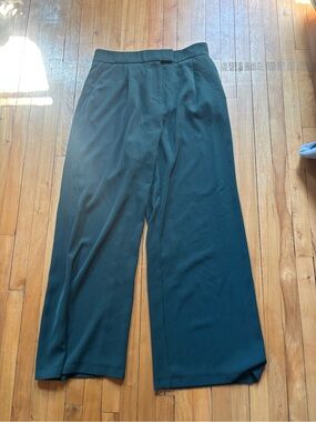 Ever New Wide-Leg Pants in Deep Green
